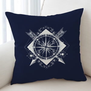 Vintage Compass and Arrows Sketch Navy Theme SWKD3929 Cushion Cover