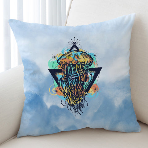 Image of Octopus Triangle - Watercolor Pastel Theme SWKD3933 Cushion Cover