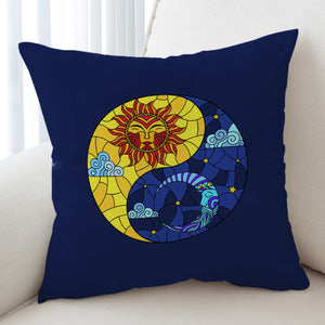 Yin Yang Sun & Moon Geometric SWKD3940 Cushion Cover