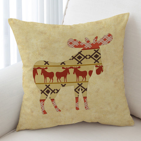 Image of Reindeer Aztec Pattern SWKD4099 Cushion Cover