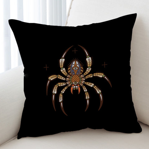 Image of Brown Mandala Spider SWKD4104 Cushion Cover