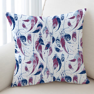 Navy & Purple Feather Monogram SWKD4108 Cushion Cover