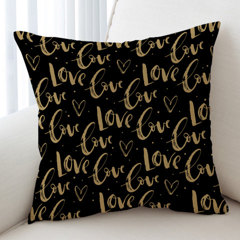 Image of Golden Love Text SWKD4111 Cushion Cover