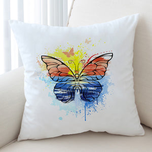 Ocean Watercolor Print Butterfly SWKD4114 Cushion Cover