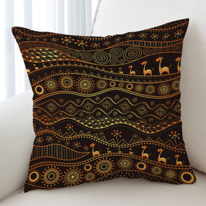 Golden Acient Aztec Animal SWKD4116 Cushion Cover
