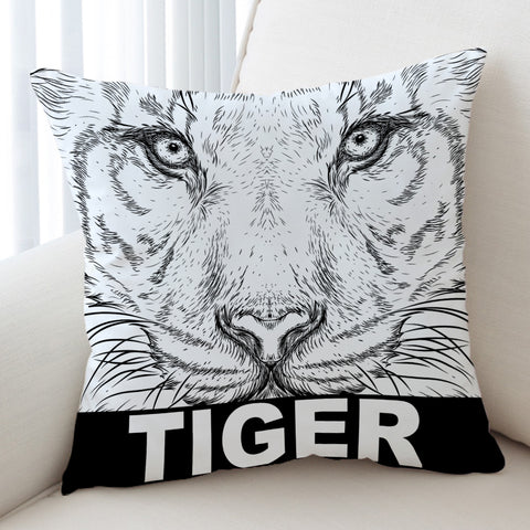 Image of B&W Detail Tiger Sketch SWKD4230 Cushion Cover