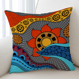 Colorful Modern Japanese Art Mandala SWKD4234 Cushion Cover