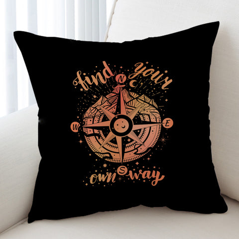Image of Find Your Own Way - Vintage Compass Zodiac SWKD4240 Cushion Cover