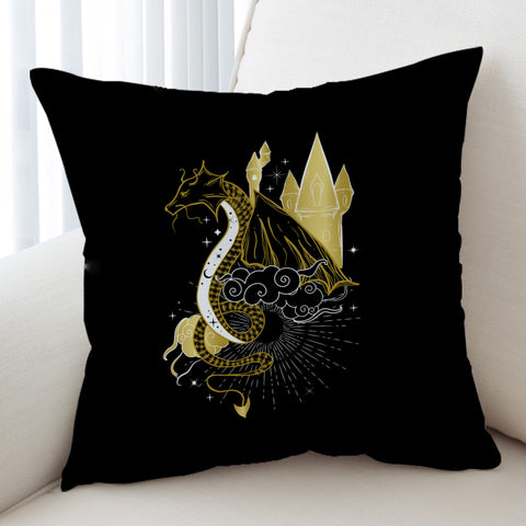 Image of Golden Dragon & Royal Tower SWKD4244 Cushion Cover