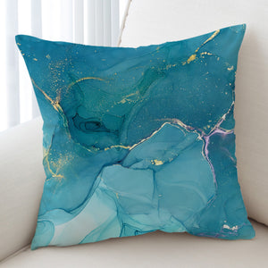 Splash Golden Turquoise SWKD4277 Cushion Cover