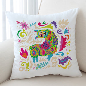 Colorful Mandala Cute Alapaca SWKD4286 Cushion Cover