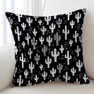 B&W Cactus Little Heart Monogram SWKD4293 Cushion Cover