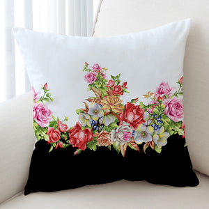 Multi Flowers B&W Theme SWKD4295 Cushion Cover