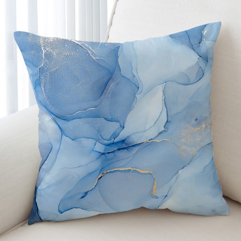 Image of Golden Splash Shade Of Blue SWKD4310 Cushion Cover