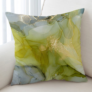 Golden Splash Grey & Chartreuse SWKD4311 Cushion Cover