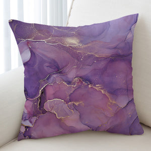 Golden Splash Shade Of Plum Purple SWKD4313 Cushion Cover