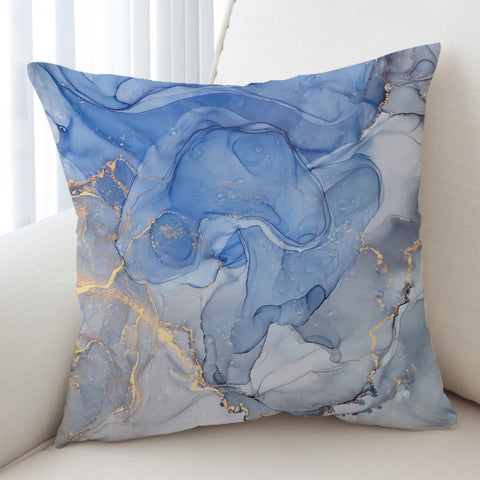 Image of Golden Splash Indigo Blue SWKD4314 Cushion Cover