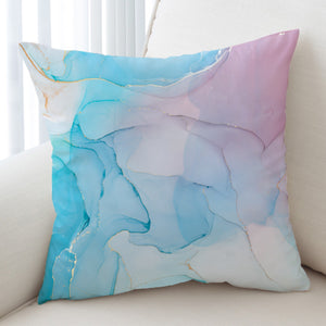 Golden Splash Gradient Blue & Pink SWKD4316 Cushion Cover