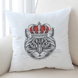 Royal King Crown Cat SWKD4321 Cushion Cover