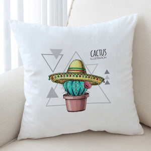 Tiny Cartion Cactus Triangle Illustration SWKD4325 Cushion Cover