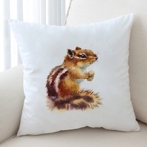 Brown Chipmunk Watercolor Painting SWKD4336 Cushion Cover