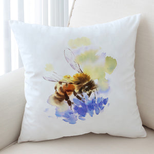 Flying Bee Watercolor Painting SWKD4405 Cushion Cover