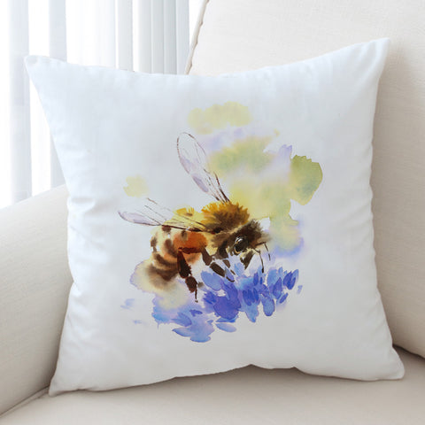 Image of Flying Bee Watercolor Painting SWKD4405 Cushion Cover