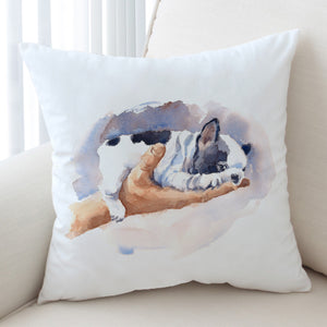 Dairy Pug On Hand Watercolor Painting SWKD4407 Cushion Cover