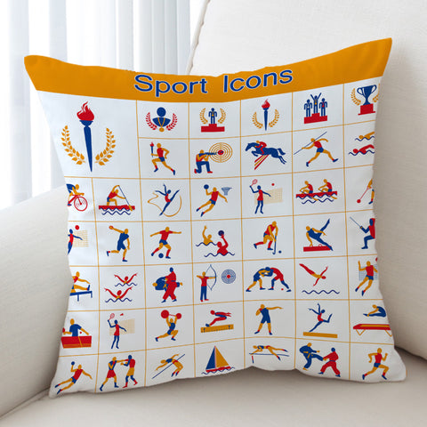 Image of Olympic Sports Icon Illustration SWKD4421 Cushion Cover