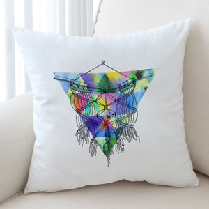 Dreamcatcher Sketch Colorful Triangles Background SWKD4422 Cushion Cover