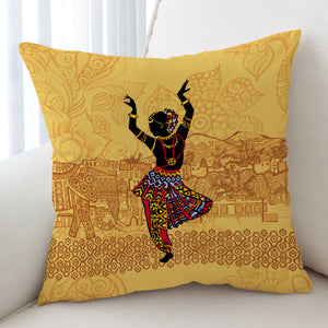 Dancing Egyptian Lady In Aztec Clothes SWKD4426 Cushion Cover