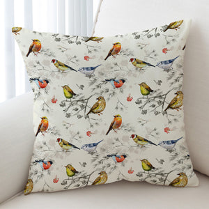 Tiny Colorful Birds SWKD4444 Cushion Cover