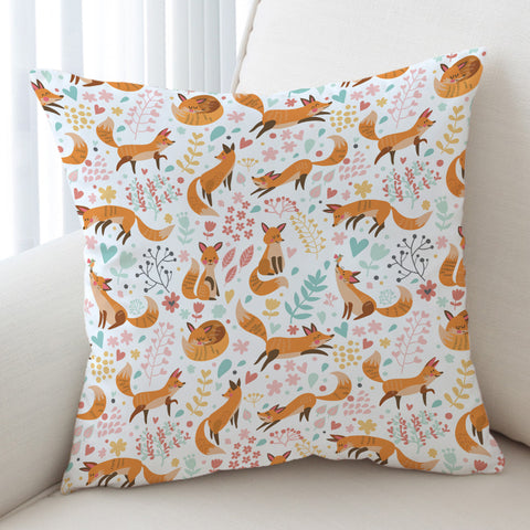 Image of Multi Cute Cartoon Fox Activities SWKD4450 Cushion Cover