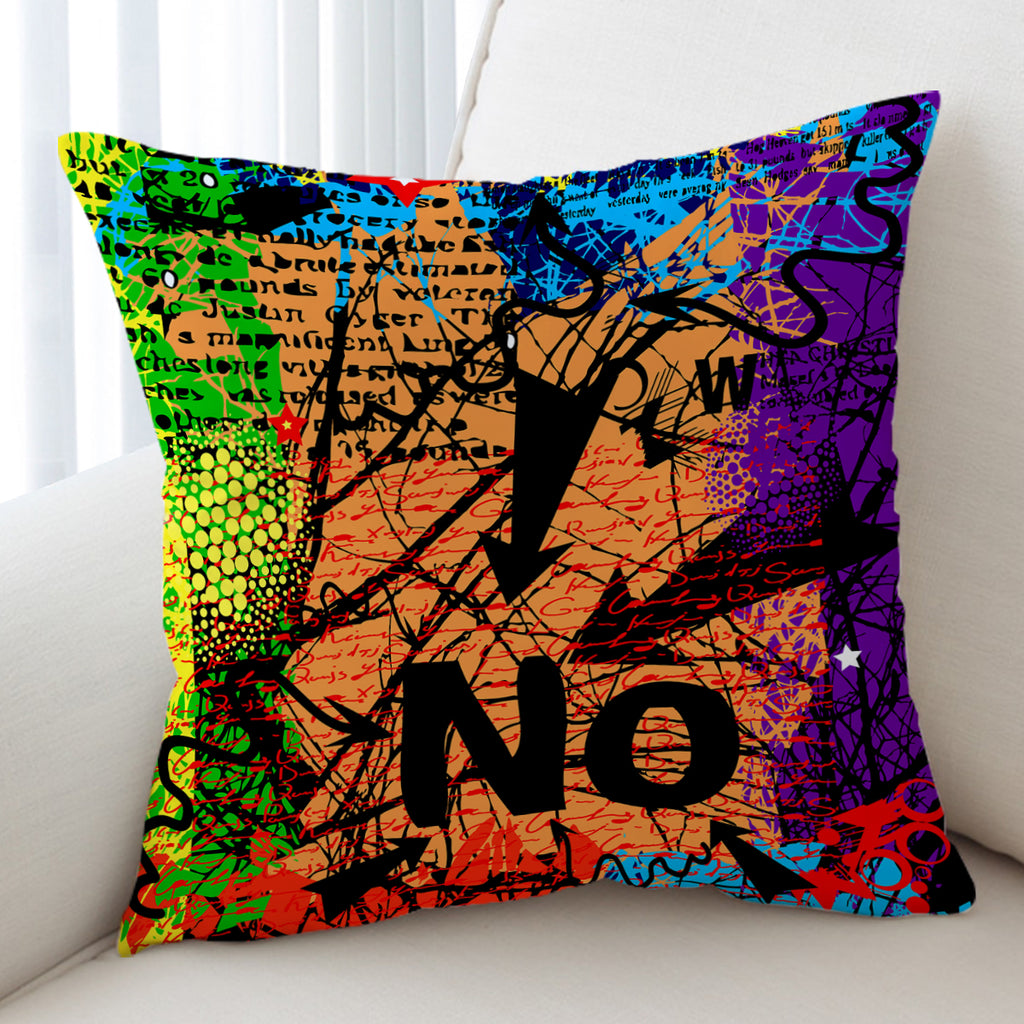 NO Colorful Vintage Destressed Pattern SWKD4487 Cushion Cover