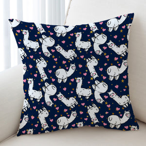 Lovely Alapaca Navy Theme SWKD4491 Cushion Cover