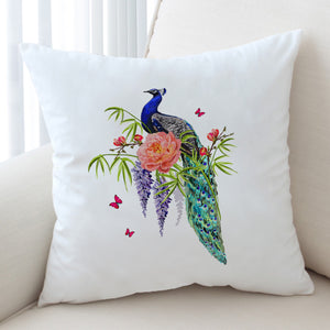 Beautiful Floral Peacock SWKD4502 Cushion Cover