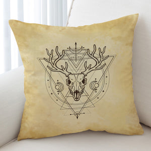 Vintage Deer Skull Zodiac SWKD4504 Cushion Cover