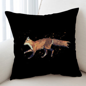 Real Fox Orange Splatter Brush SWKD4508 Cushion Cover