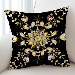 Big Royal Golden & White Mandala SWKD4512 Cushion Cover