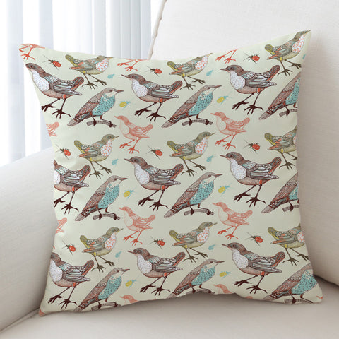 Image of Retro Sunbirds Old School Art SWKD4521 Cushion Cover