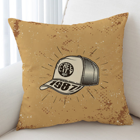 Image of Retro Cap - Free City Style 1987 SWKD4525 Cushion Cover