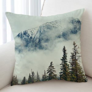 Pine Plants Fog Landscape SWKD4539 Cushion Cover