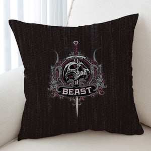 Skull Knife Beast Metal Logo Black Theme SWKD4540 Cushion Cover