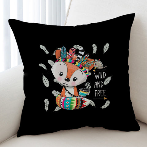 Image of Cute Cartoon Aztec Fox - Wild & Free SWKD4541 Cushion Cover