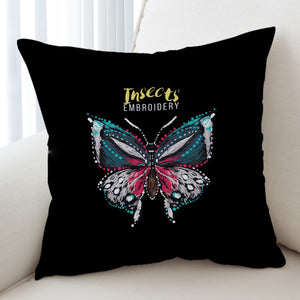 Colorful Butterfly Embroidery Effect SWKD4583 Cushion Cover