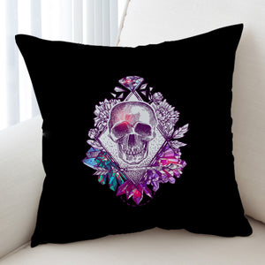Vintage Skull Purple Diamon Sketch SWKD4584 Cushion Cover