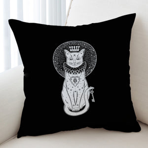 Royal White Cat Crown SWKD4587 Cushion Cover