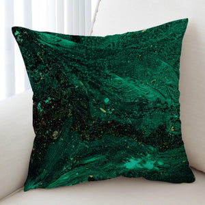 Dark Green Waves Theme SWKD4593 Cushion Cover