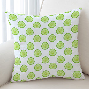 Multi Cucumber White Theme SWKD4594 Cushion Cover