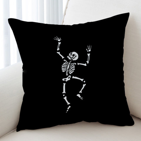 Image of B&W Cute Skeleton SWKD4650 Cushion Cover